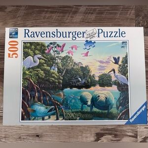 Ravensburger Tropical Wildlife Puzzle — Blue, Green, Pink Accents